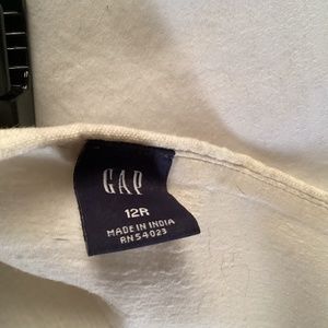 White and cream cotton flare skirt